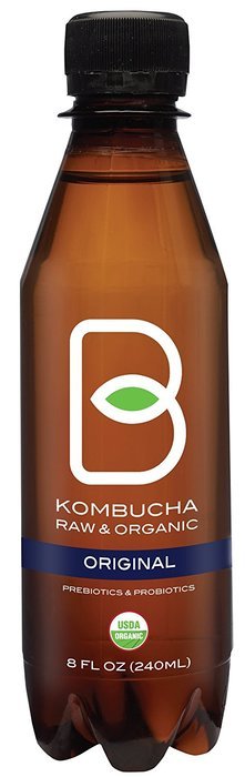 B-tea Kombucha Raw Organic Tea, Only 2g of Sugar, Probiotics & Prebiotic, Kosher, Original, Green Tea, Lemon Balm... N30