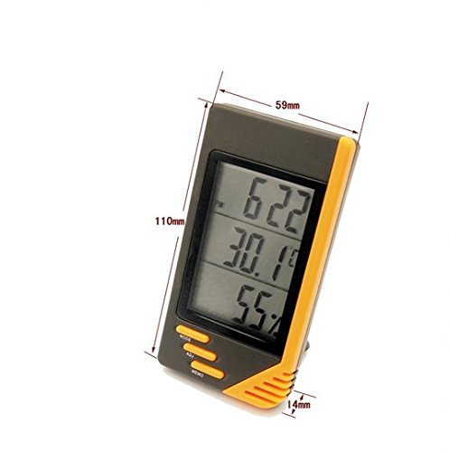17BUY CH-07 Digital LCD Indoor Thermometer Hygrometer Temperature Humidity Monitor with Alarm Clock Calendar Function N2