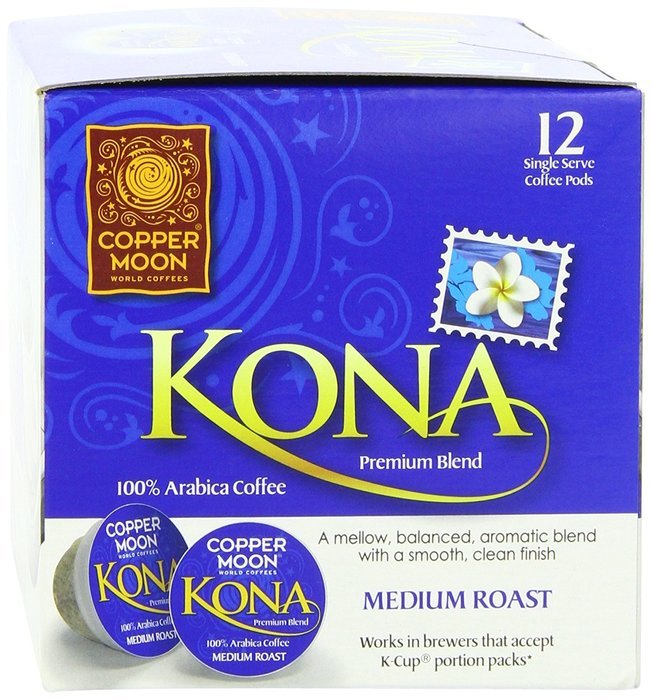 Copper Moon Kona Blend Single Cup Pod, 40 Count for Keurig K-cup Brewers N5