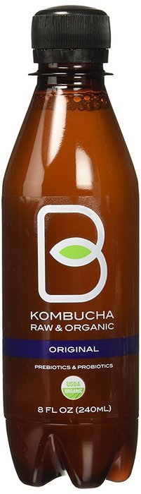 B-tea Kombucha Raw Organic Tea, Only 2g of Sugar, Probiotics & Prebiotic, Kosher, Original, Green Tea, Lemon Balm... N36