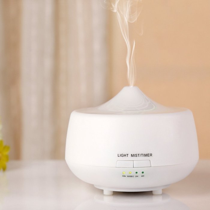250ml Aromatherapy Essential Oil Diffuser, Wood Grain Ultrasonic Cool Mist Air Humidifier (dark wood grain) N9