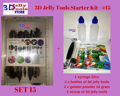 3D Jelly Tools Starter Kit - Type 15 - 3D Gelatin Art Tools - 10 pcs/set