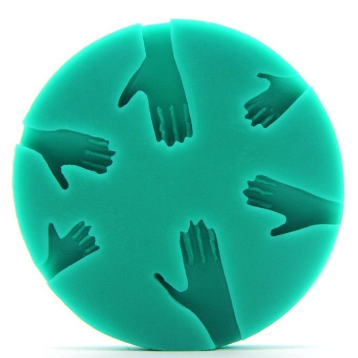Mochiglory Palm Hand Shape 3D Fondant Cake Decorating Silicone Mould DIY Baking Mold