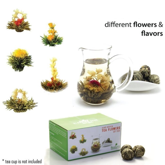 12 Blooming Flowering Green Tea Gift Box (Variety Flavors) N4
