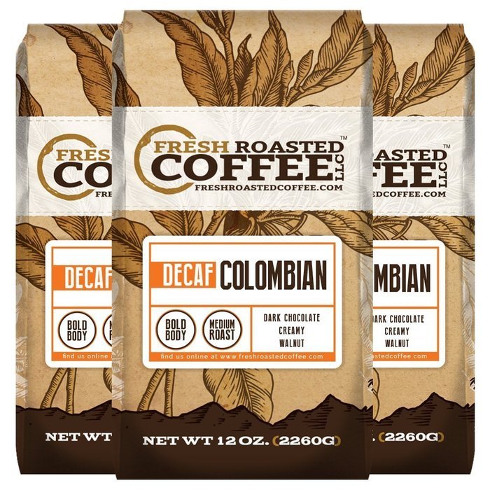 100% Colombian Decaf Coffee, Fresh Roasted Coffee LLC (2 lb. Whole Bean)