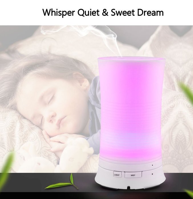 Global-store 100ml Cool Mist Humidifier Ultrasonic Aroma Essential Oil Diffuser with 4 Timer Settings 7 Color... N7