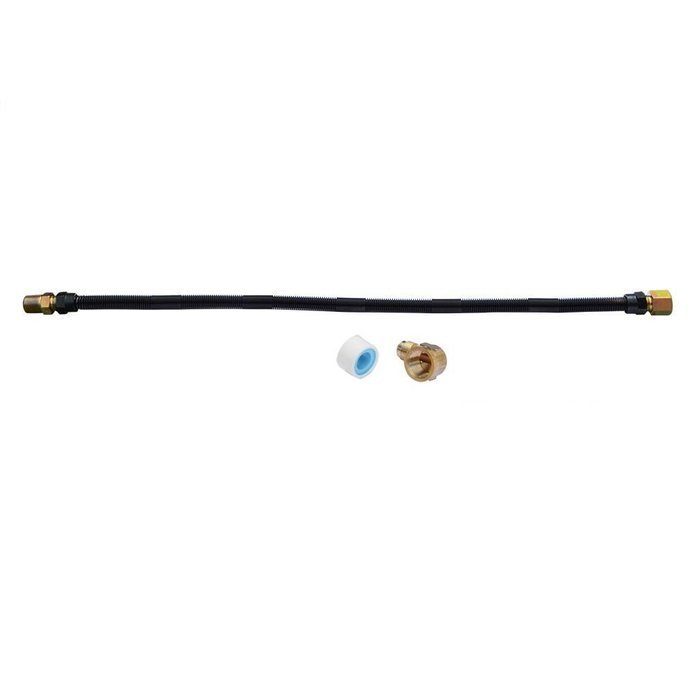 Stanbroil 3/8" X 24" Non-Whistle Flexible Flex Gas Line Assembly Kit for NG or LP Fire Pit and Fireplace