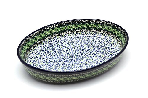 Polish Pottery Baker - Oval - Large - Kiwi