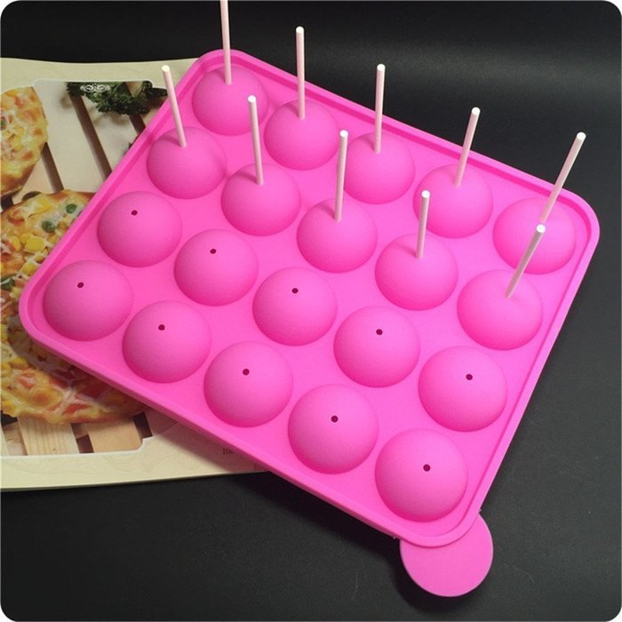 YARBAR Silicone Cake Mold Lollypop Cupcake Baking Mold Cake Pop Stick Mold Tray N2