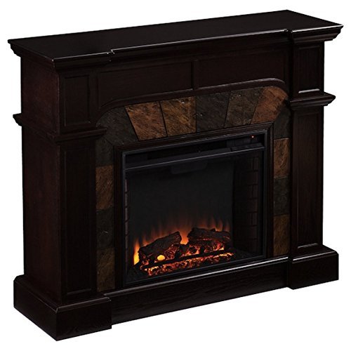 Upton Home Hollandale Espresso Stacked Electric Fireplace
