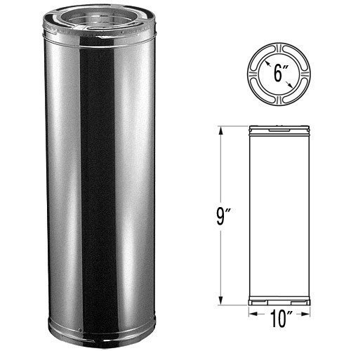 DuraPlus 6" Chimney Pipe - 9"