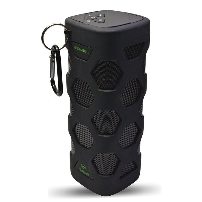 MediaBug Summit Rugged Water-Resistant/Waterproof Portable 10W Wireless Outdoor Bluetooth Speaker with Power Bank... N4