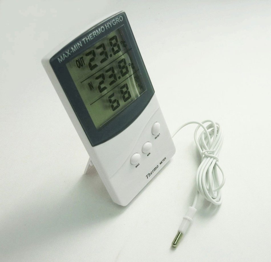 Digital LCD Indoor/outdoor Thermometer Hygrometer Meter Temperature Humidity NEW / 12.4cm Long, 7cm Wide, 1.9cm... N7