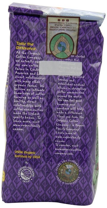 The Organic Coffee Co. Ground, Decaf Gorilla, 12 Ounce (Pack of 2) N2