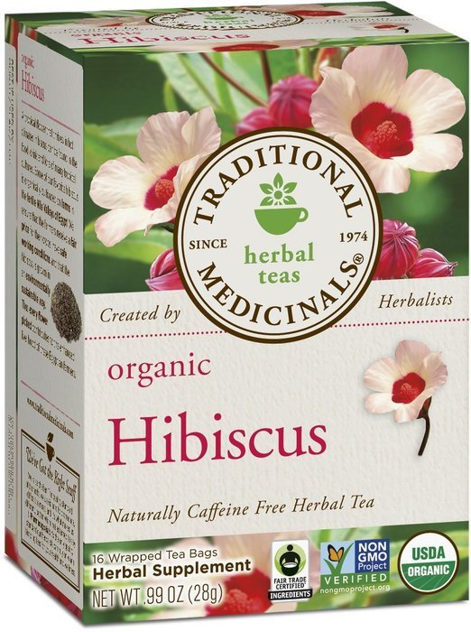 Traditional Medicinals Organic Hibiscus Tea, 16 Tea Bags (Pack of 6)