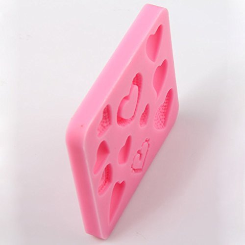 "Diverse Styles Heart Shape Silicone Fondant Mold Chocolate Mould" shopping