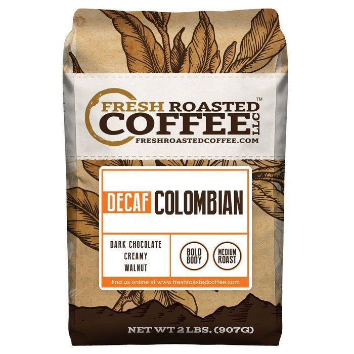 100% Colombian Decaf Coffee, Fresh Roasted Coffee LLC (2 lb. Whole Bean) N2