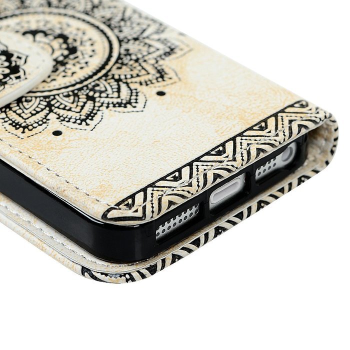 iPhone SE Case,iPhone 5S Case,iPhone 5 Case - Slim Fit Wallet Flip Embossed Totem PU Leather Case with Shock-Absorption... N7