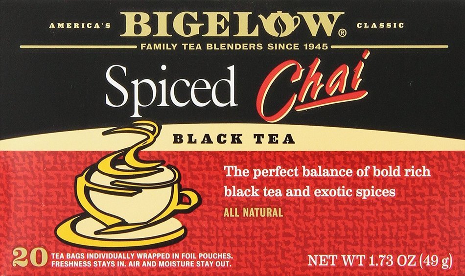 Bigelow Spiced Chai Tea, 20-Count Boxes (Pack of 6) N2