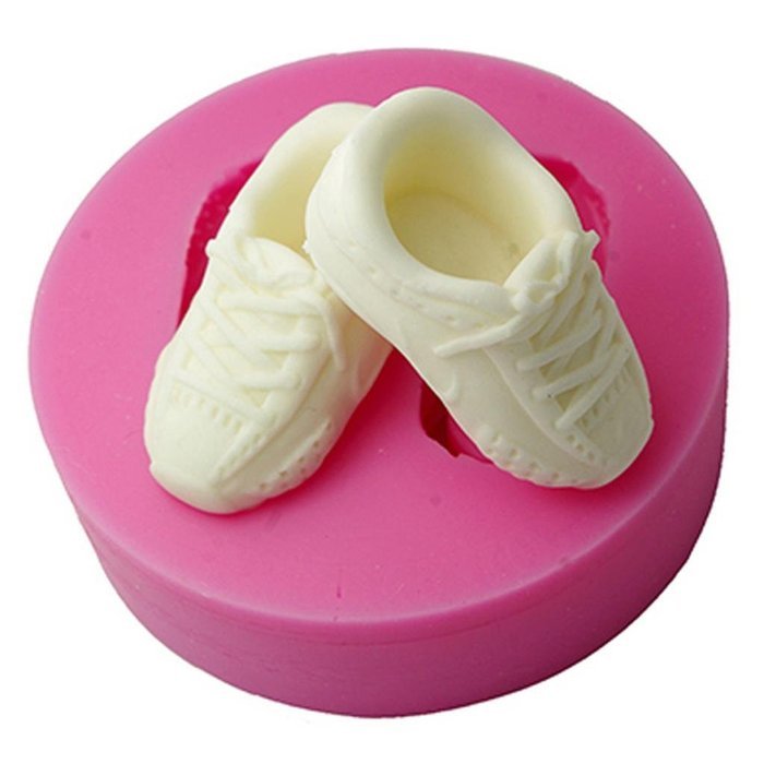 FOUR-C Silicone Cup Cake Mold Shoes Fondant Mould Color Pink