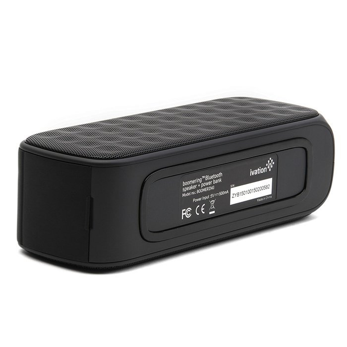 Ivation BOOMERING Splash-Proof NFC Bluetooth Speaker, Micro SD MP3 Player and Power Bank - Rechargeable 4000mAh... N7