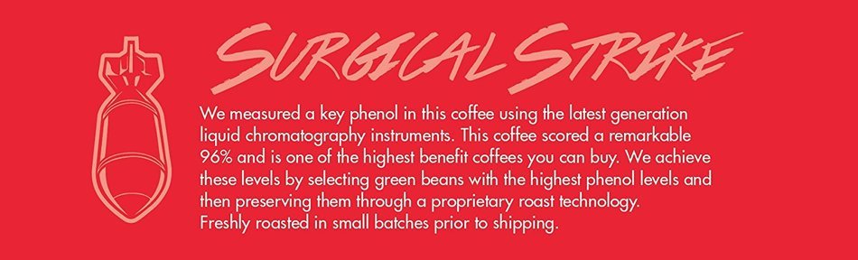 DrDanger Coffee Surgical Strike Scientifically Selected, Blended & Roasted, Whole Bean, 12 oz N4