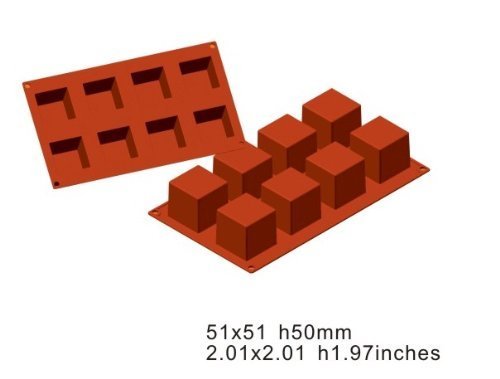 NY Cake Silicone Square Cake Mold 8 Cavities N2