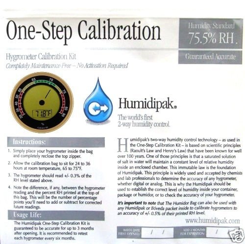NEW CALIBER IV ROUND DIGITAL HYGROMETER W/1 STEP CALIBRATION KIT