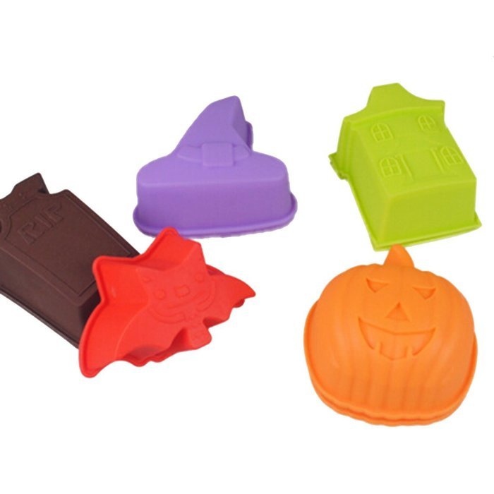 Mochiglory Non Stick Silicone Halloween Cake Budding Dessert Bread Irregular Baking Mold N3