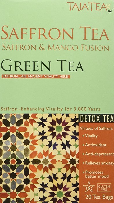 Taja Tea Saffron and Mango Detox Green Tea, 20 Bags N2