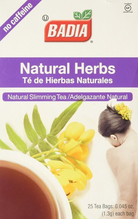 Badia - Natural Herbs Natural Slimming Tea Caffeine-Free - 25 Tea Bags N4