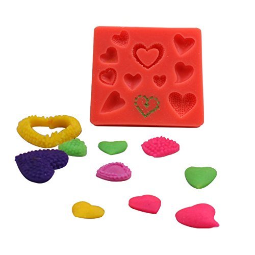 "Diverse Styles Heart Shape Silicone Fondant Mold Chocolate Mould" shopping N5