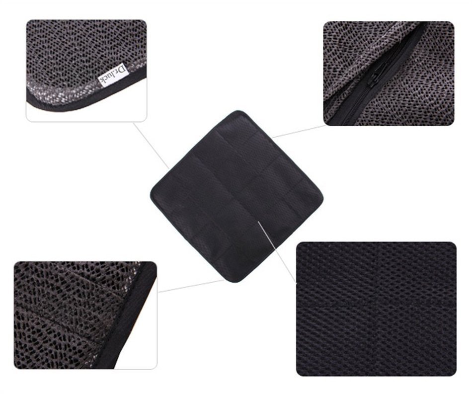 Dr. Luck Natural Bamboo Charcoal Deodorizer Seat Cushion-Office Car Chair Cushion Pad (Pack of 1) N2