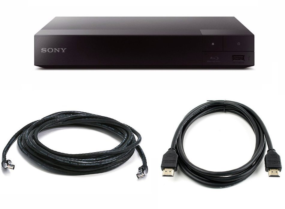 Sony BDP-S1700 Blu-Ray Disc Player w/ Web Streaming +6 Feet HDMI + 14ft Ethernet N2