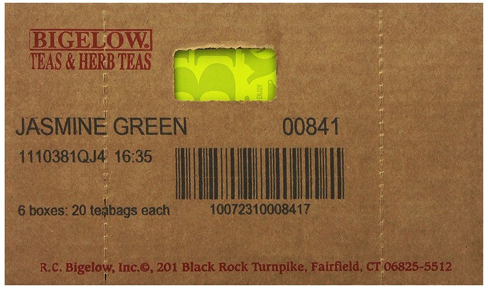 Bigelow Green Tea with Jasmine 20-Count Boxes (Pack of 6) N3