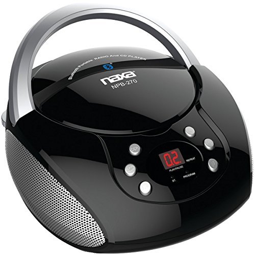 New NAXA NPB-270 Bluetooth Streaming CD/CD-R/RW Boom Box