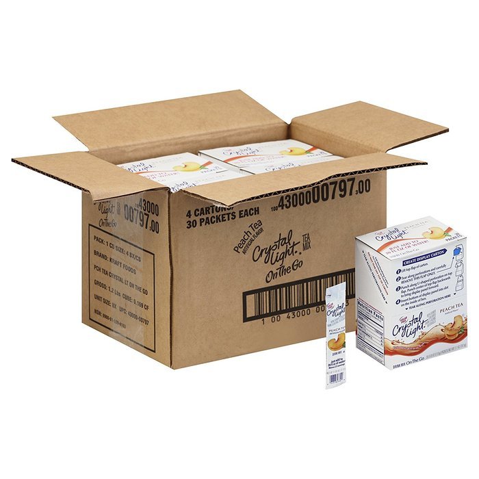 Crystal Light Peach Tea Mix (2.7-Ounce), 30-Count On-the-Go Packages (Pack of 2) N2