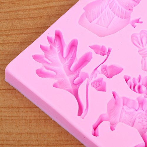 "Leaf Bell Snowman Elk Silicone Fandant Mold Chocolate Clay Mould" shopping N6