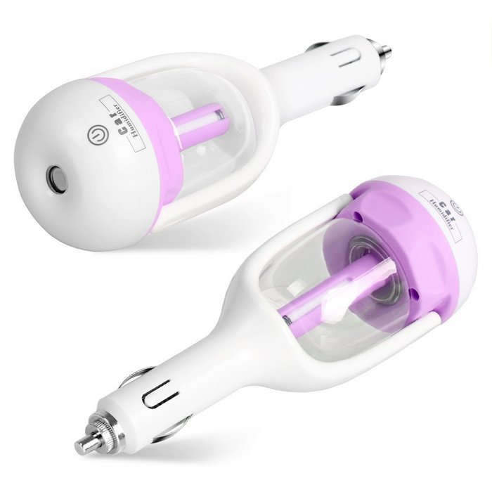 Megadream Mini Auto Portable Travel Cool Mist Car Charger Port Ultrasonic Humidifier 180 Rotation Essential Oils...