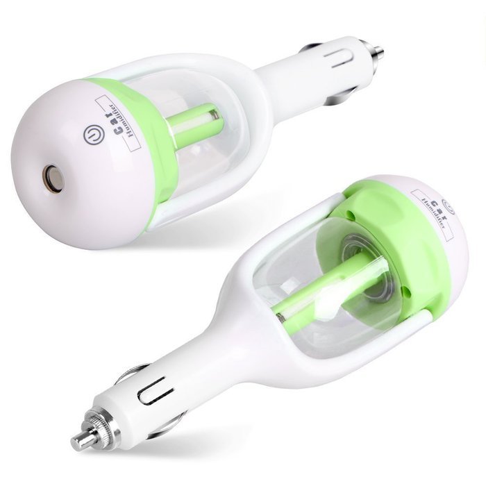 Megadream Mini Auto Portable Travel Cool Mist Car Charger Port Ultrasonic Humidifier 180 Rotation Essential Oils... N2