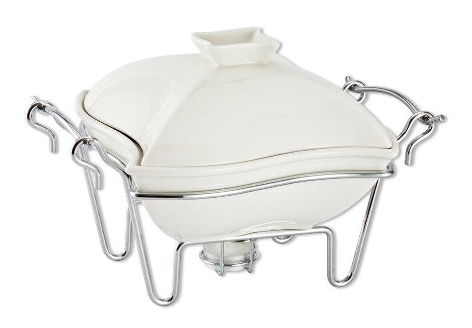 Godinger Ceramic Covered Baker with Stand