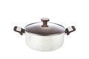 Sunkitchen 3qt sauce pot ,Non stick casseroles with glass lid