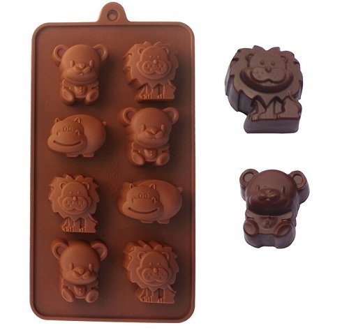 Lion Cow & Bear Shaped Fondant Cake Chocolate Pan Candy Silicone Mold Baking Pan Cake Mould Decoration N2
