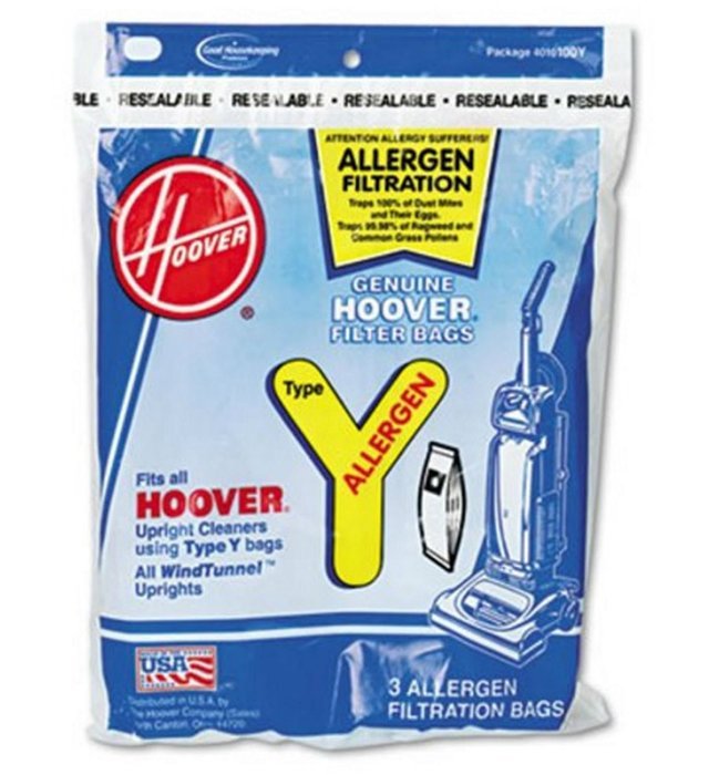 Hoover Type Y Allergen Bag (6-Pack), 4010100Y