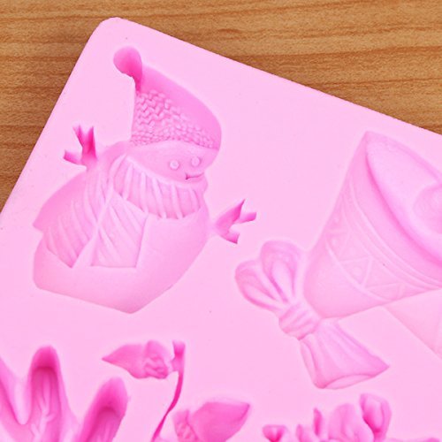 "Leaf Bell Snowman Elk Silicone Fandant Mold Chocolate Clay Mould" shopping N8