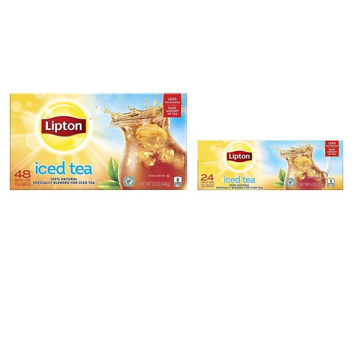 Lipton Family-Sized Black Iced Tea Bags, Unsweetened 48 ct N3