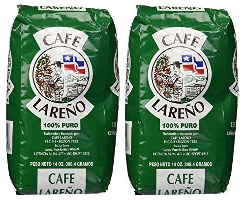 Caf&eacute; Lare&ntilde;o Ground Coffee Puerto Rican Coffee 2 Bags of 14oz. Each
