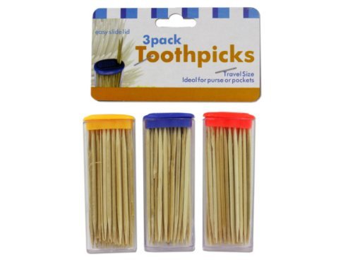 Travel size toothpick containers with toothpicks - Case of 72 free ...