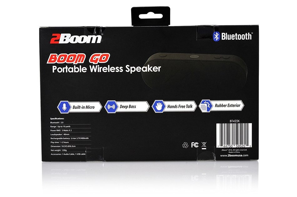 2BOOM Boom Go Portable Wireless Speaker Blue N4