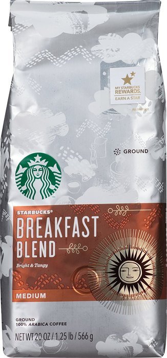 Starbucks Breakfast Blend Ground Coffee, 20 Ounce, 6 Count N2